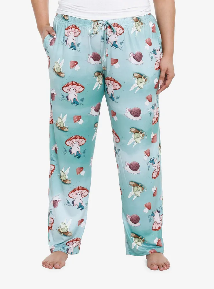 Hot Topic Fairy Frog Mushroom Pajama Pants Plus