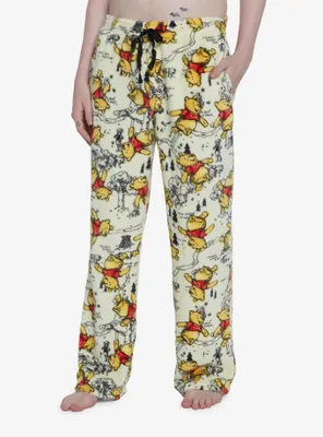 Disney Winnie The Pooh Hundred Acre Wood Map Pajama Pants