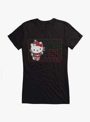 Hello Kitty Cutest Ugly Christmas Girls T-Shirt