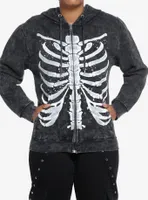 Rib Cage Washed Girls Hoodie