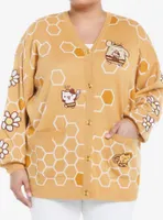 Pompompurin Honeycomb Girls Cardigan Plus