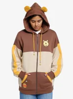 Disney Winnie The Pooh Ears Color-Block Girls Oversized Hoodie