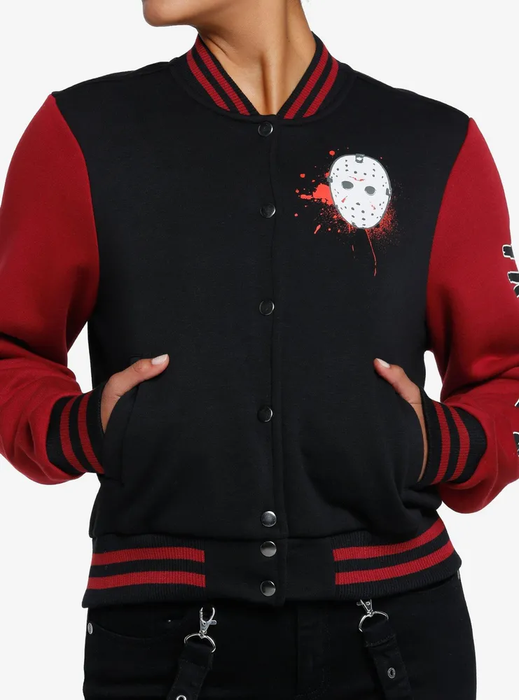 Friday The 13th Jason Color-Block Girls Varsity Jacket