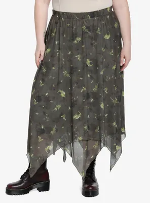 Forest Fairy Hanky Hem Midi Skirt Plus By Amy Brown