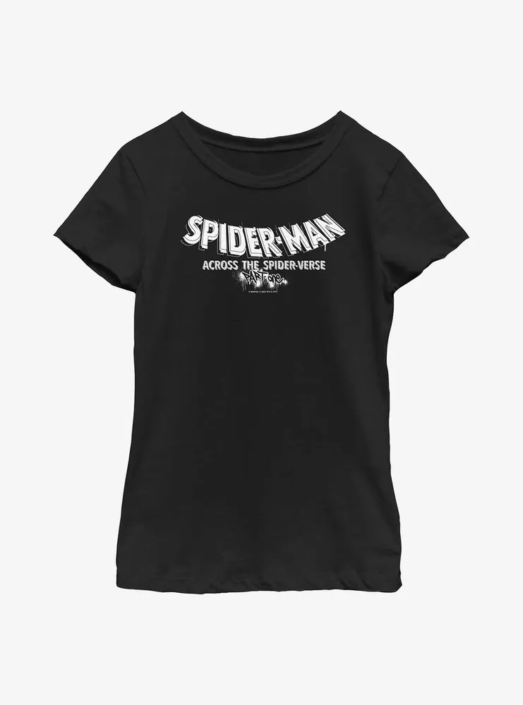 Marvel Spider-Man: Across The Spider-Verse Part One Logo Youth Girls T-Shirt