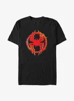 Marvel Spider-Man: Across The Spider-Verse Glitchy Miles Morales Logo T-Shirt