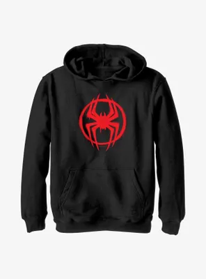 Marvel Spider-Man: Across The Spider-Verse Miles Morales Logo Youth Hoodie