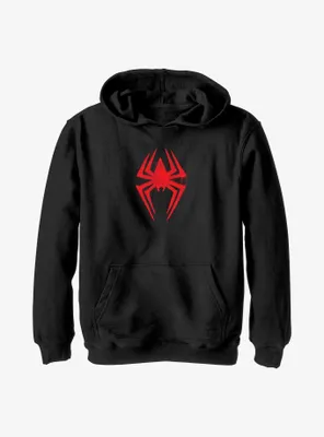 Marvel Spider-Man: Across The Spider-Verse Alternate Miles Morales Logo Youth Hoodie