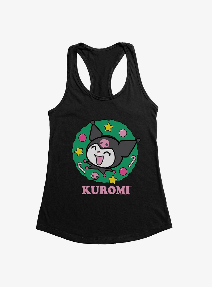 Kuromi Christmas Wreath Girls Tank