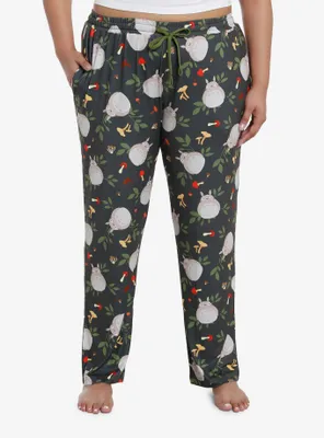 Studio Ghibli My Neighbor Totoro & Mushrooms Girls Pajama Pants Plus