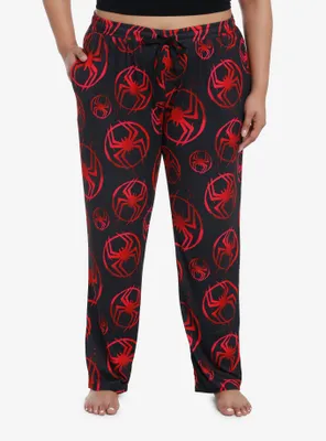 Marvel Spider-Man Miles Morales Logo Girls Pajama Pants Plus