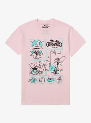 Chowder Character Grid Boyfriend Fit Girls T-Shirt