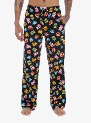 Hot Topic Skelanimals Character Plush Pajama Pants