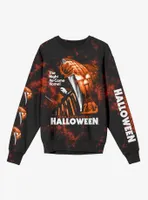 Halloween Tie-Dye Girls Oversized Sweatshirt