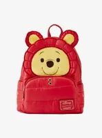 Loungefly Disney Winnie the Pooh Puffer Jacket Pooh Bear Figural Mini Backpack