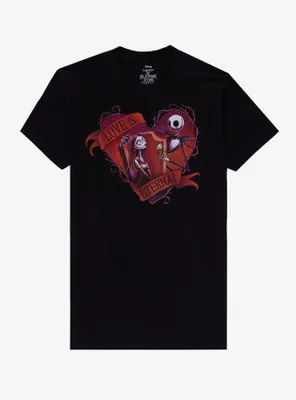 The Nightmare Before Christmas Jack & Sally Eternal Love Heart Girls T-Shirt