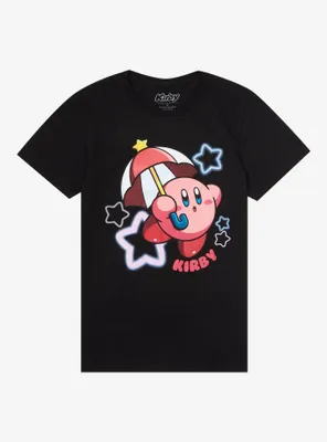 Kirby Umbrella Star Boyfriend Fit Girls T-Shirt