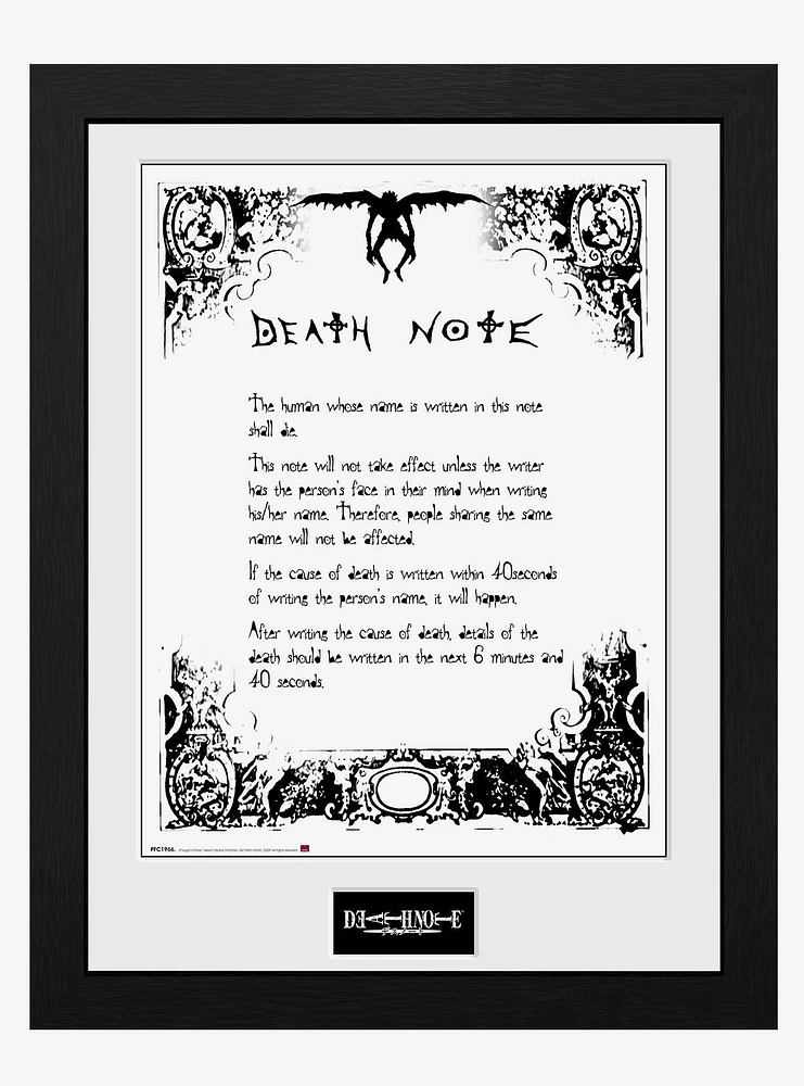 Death Note Framed Poster