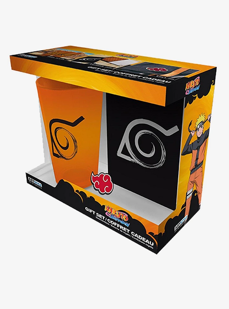 Naruto Shippuden Glass and Notebook Gift Set