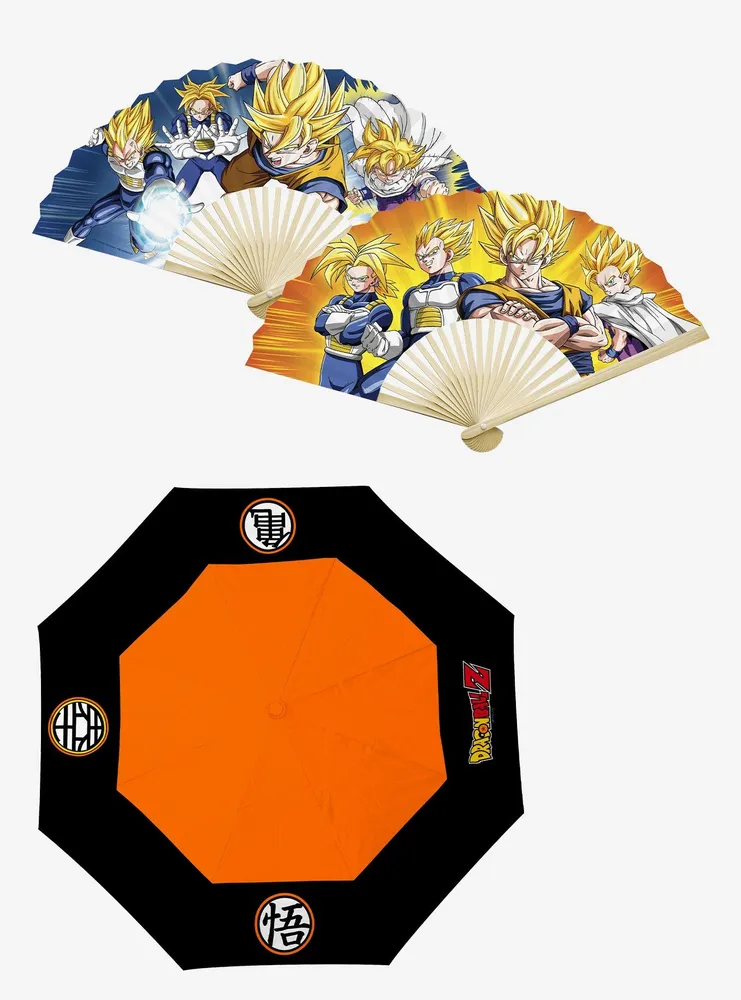 Dragon Ball Z Umbrella and Fan Bundle