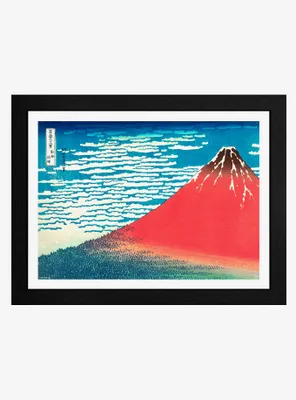 Hokusai Red Fiji Framed Poster