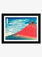 Hokusai Red Fiji Framed Poster