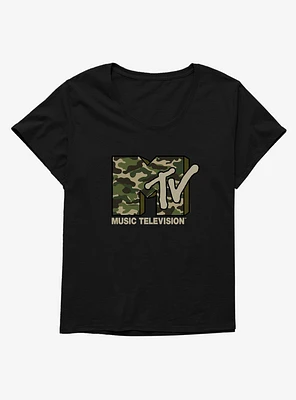MTV Camo Logo Girls T-Shirt Plus