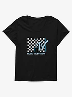 MTV Checkerboard Logo Girls T-Shirt Plus