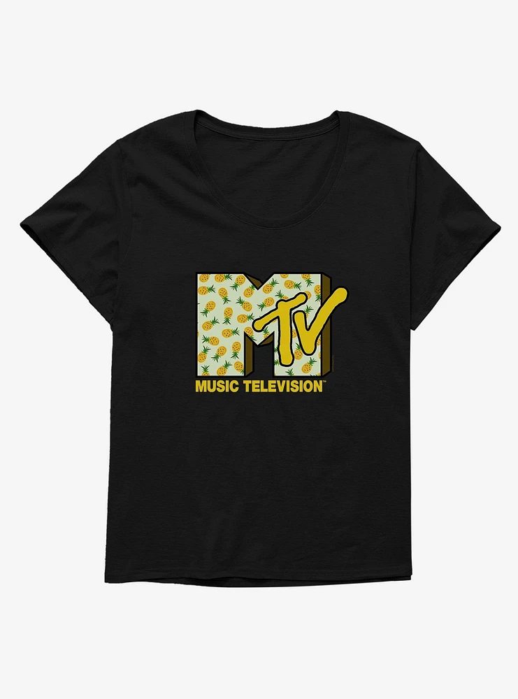 MTV Pineapple Logo Girls T-Shirt Plus