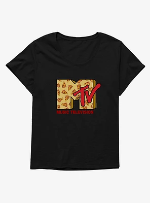MTV Pizza Logo Girls T-Shirt Plus