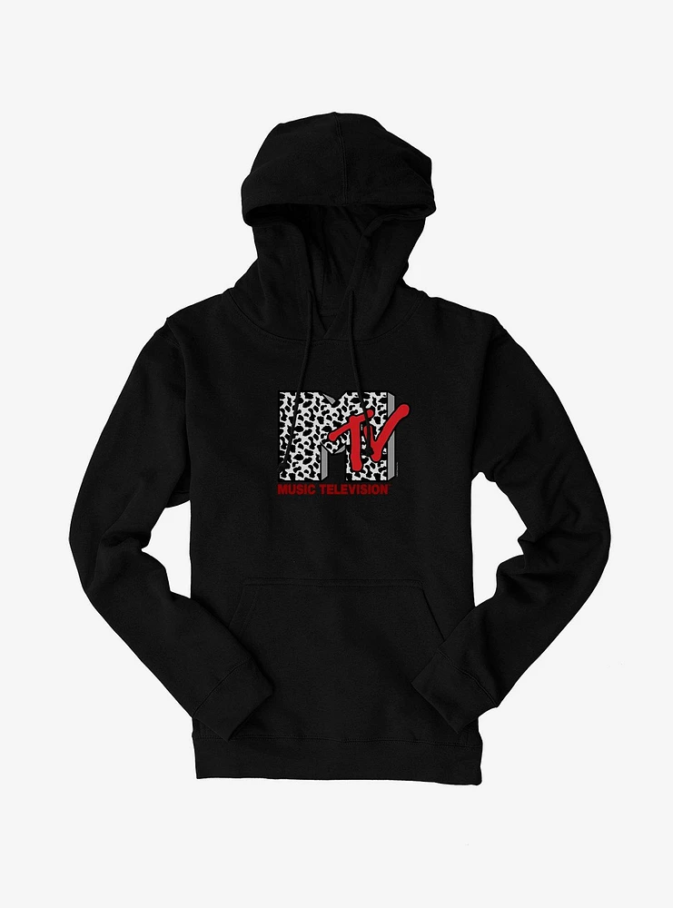 MTV Cow Print Logo Hoodie