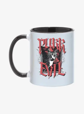 Purr Evil Cat Portrait Mug 11oz