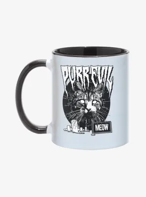 Purr Evil Meow Cemetery Mug 11oz