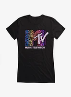 MTV Rainbow Cheetah Logo Girls T-Shirt