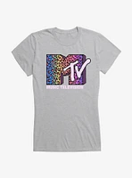 MTV Rainbow Cheetah Logo Girls T-Shirt