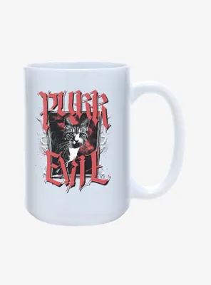 Purr Evil Cat Portrait Mug 15oz