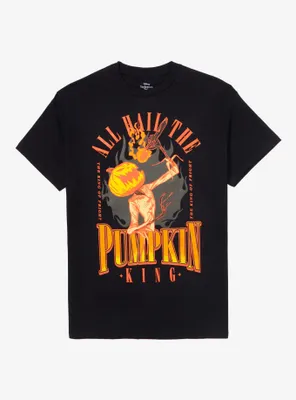 The Nightmare Before Christmas Pumpkin King Flame Boyfriend Fit Girls T-Shirt