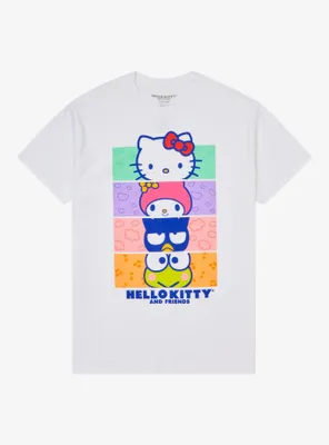 Hello Kitty And Friends Pastel Tie-Dye Boyfriend Fit Girls T-Shirt