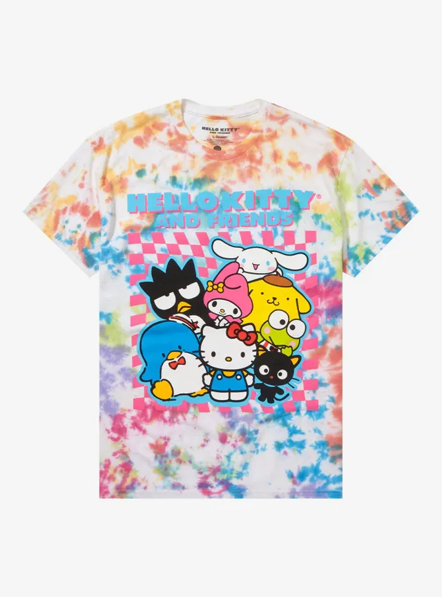 Hot Topic Hello Kitty And Friends Rainbow Checkered Tie-Dye