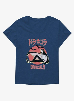 Universal Anime Monsters Dracula Portrait Girls T-Shirt Plus