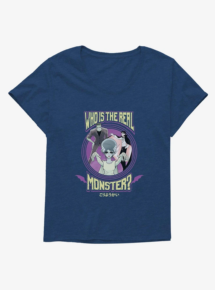 Universal Anime Monsters Real Monster Trio Girls T-Shirt Plus