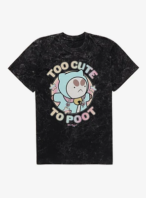 Bee And Puppycat Too Cute To Poot Mineral Wash T-Shirt