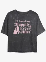 Disney Beauty And The Beast Found My Happily Ever After Womens Mineral Wash Crop T-Shirt