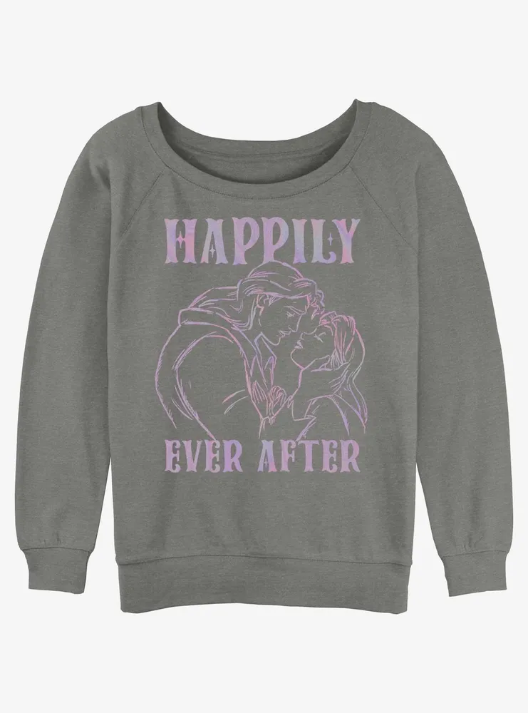 Disney Beauty And The Beast Happily Ever After Womens Slouchy Sweatshirt