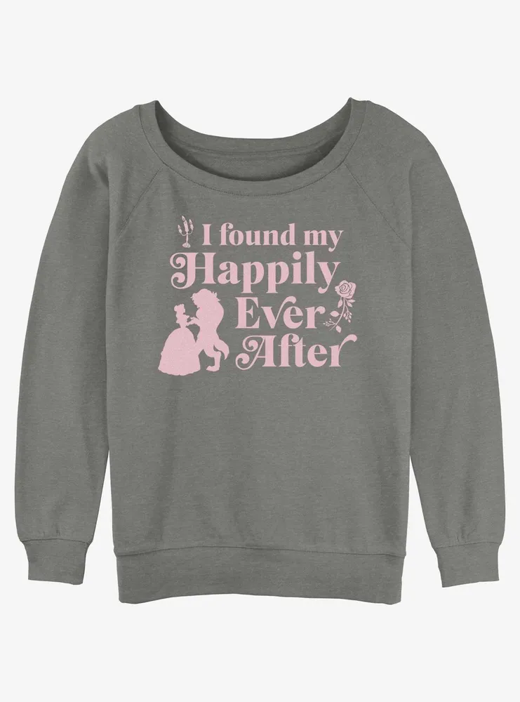 Disney Beauty And The Beast Found My Happily Ever After Womens Slouchy Sweatshirt