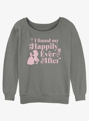 Disney Beauty And The Beast Found My Happily Ever After Womens Slouchy Sweatshirt