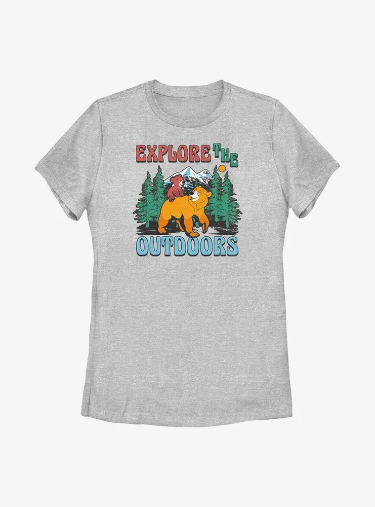 Disney Brother Bear Explore The Outdoors Womens T-Shirt