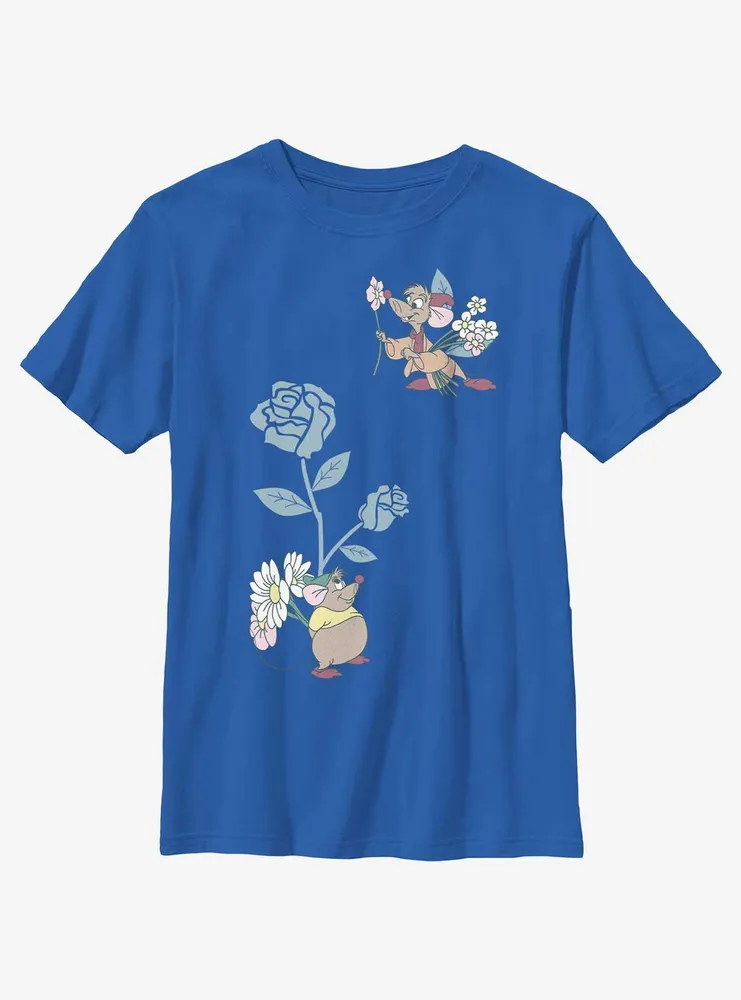 Disney Cinderella Mice Flowers Youth T-Shirt