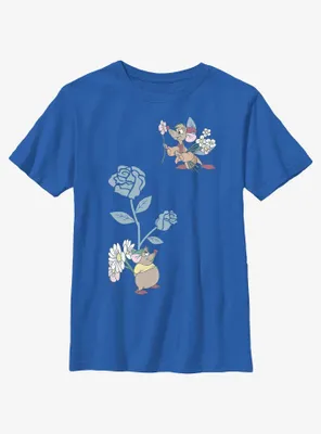 Disney Cinderella Mice Flowers Youth T-Shirt