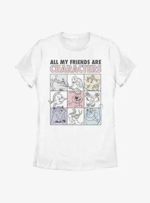 Disney Princess All My Friends Are Characters Womens T-Shirt